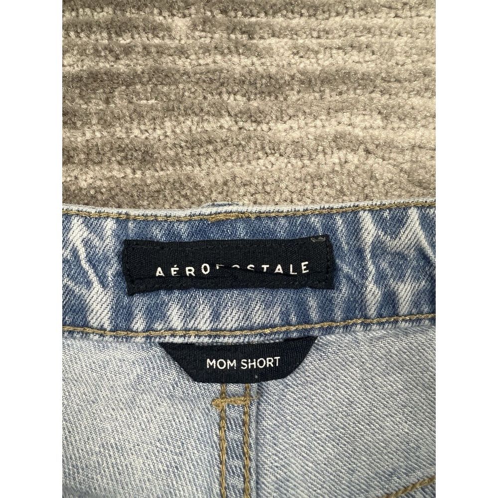 Aeropostale Shorts Womens 12 Blue Destroyed Mom Short Cut Off Denim - Picture 10 of 11